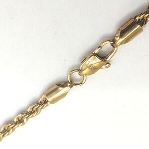 18k Gold Plated Necklace Diamond Cut Rope Chain Fashion Jewelry Birthday Gift